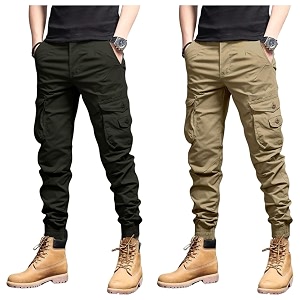 Lymio Mens Regular Fit Low Rise Cargo