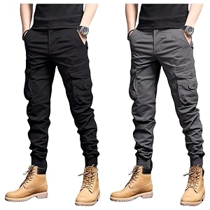 Lymio Mens Regular Fit Low Rise Cargo