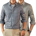 Lymio Men Shirt Checkered Button Down