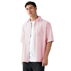 Lymio Men Shirt Striped Shirt for