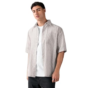 Lymio Men Shirt Striped Shirt for