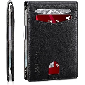 original classic men39s wallet slim design with 12 card slots id window money clip pu leather bifold small and thin great gift for dad husband boyfriend on birthday or christmas black
