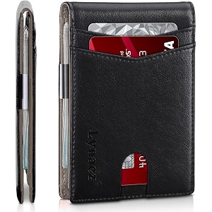 lynacz classic men39s wallet slim design with 12 card slots id window money clip pu leather bifold small and thin great gift for dad husband boyfriend on birthday or christmas