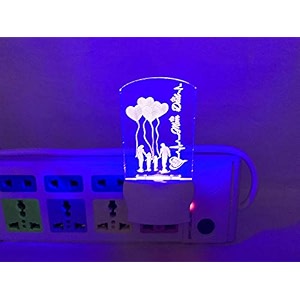 acrylic colour changing led 3d illusion mom dad night lamp multicolour