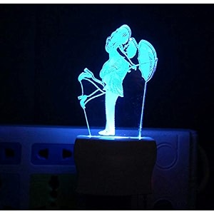couple in rain acrylic 7 color changing 3d illusion led night lamp and gift for every occasionvalentines daymenboy multicolour