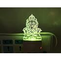 Ganeshji Acrylic 7 Color Changing 3D Illusion LED Night Lamp. for Gift,Home,livingroom,Bedroom(Multicolour)
