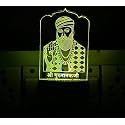 Guru Nanak Acrylic 7 Color Changing 3D Illusion LED Night Lamp. for Gift,Home,livingroom,Bedroom(Multicolour)