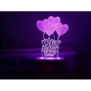 happy birthday acrylic 7 color changing 3d illusion led night lamp for gifthomelivingroombedroommulticolour