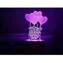 Happy Birthday Acrylic 7 Color Changing 3D Illusion LED Night Lamp. for Gift,Home,livingroom,Bedroom(Multicolour)