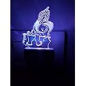 Krishna Acrylic 7 Color Changing 3D Illusion LED Night Lamp. for Gift,Home,livingroom,Bedroom(Multicolour)