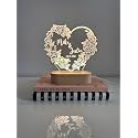 LYNREX Personalized 3D Illusion Led Lamp Gift Anniversary, Couples, Wedding, Marriage | Gift for Her him, Wife Husband Customized Gifts (Acrylic, Warm White,