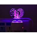 Plastic Night Lamp, Multicolour (D2)