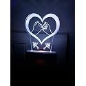 Promise Acrylic 7 Color Changing 3D Illusion LED Night Lamp and Gift for Every Occasion/Valentines Day/Men/boy (Multicolour)