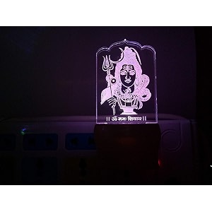 shivji bholenath acrylic 7 color changing 3d illusion led night lamp for gifthomelivingroombedroommulticolour