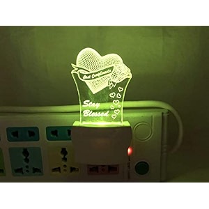 stay bless acrylic 7 color changing 3d illusion led night lamp and gift for every occasionvalentines daymenboy multicolour