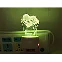 Stay Bless Acrylic 7 Color Changing 3D Illusion LED Night Lamp and Gift for Every Occasion/Valentines Day/Men/boy (Multicolour)