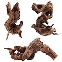 LYPHARD AQUARIUMS Driftwood for Aquarium, 3 Pieces 6-10" Natural Small Drift Wood Fish Tank Assorted Branch Decorations Pieces for Reptile Hide