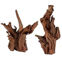 LYPHARD AQUARIUMS Natural Driftwood for Aquarium Decor, 2 Pieces 9-14" Large Assorted Branch Decorations for Reptile Hide, Fish Tank