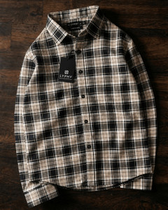 Lyphy Men Checkered Casual Black Brown Shirt