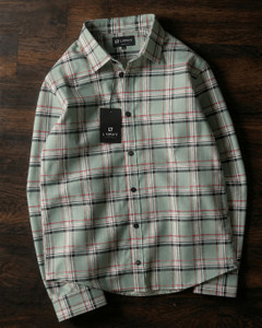 Lyphy Men Checkered Casual Green Red Shirt