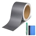 Lypumso Carbon Fiber Vinyl Tape with Tools Kits, Chrome Delete Vinyl Wrap for Blackout Car Door Edge Guard Door Sill Window Trim Protector (3D Grey, 3in x 30ft)