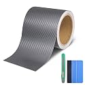 Lypumso Carbon Fiber Vinyl Tape with Tools Kits, Chrome Delete Vinyl Wrap for Blackout Car Door Edge Guard Door Sill Window Trim Protector (3D Grey, 4in x 30ft)