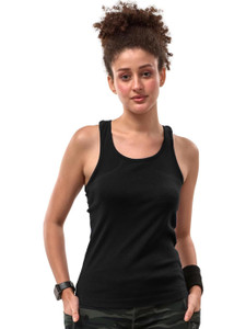 Lyra Casual Solid Women Black Top