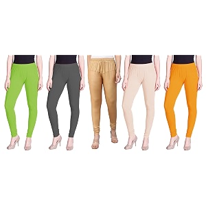 lyra pack of 3 women full length churidar leggings