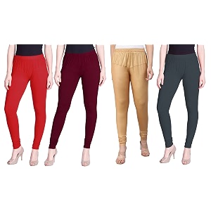 lyra pack of 3 women full length churidar leggings