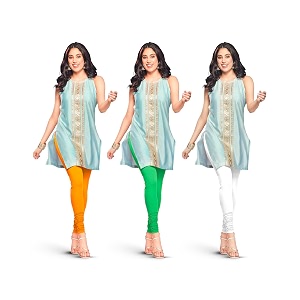 lyra pack of 3 women full length churidar leggings