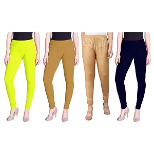 lyra pack of 3 women full length churidar leggings