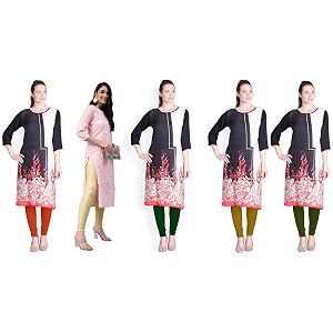 lyra pack of 3 women full length churidar leggings
