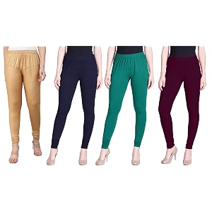 lyra pack of 3 women full length churidar leggings