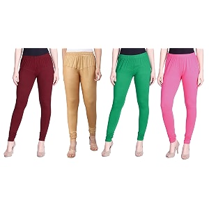 lyra pack of 3 women full length churidar leggings