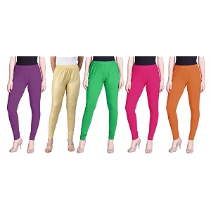 lyra pack of 3 women full length churidar leggings