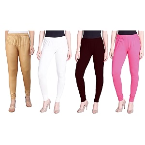 lyra pack of 3 women full length churidar leggings