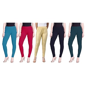 lyra pack of 3 women full length churidar leggings