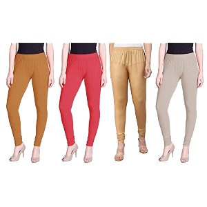 lyra pack of 3 women full length churidar leggings