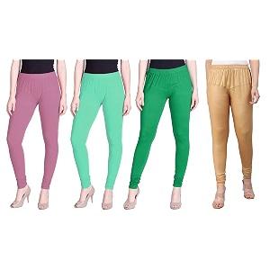 lyra pack of 3 women full length churidar leggings
