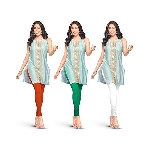 lyra pack of 3 women full length churidar leggings