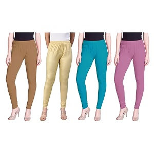 lyra pack of 3 women full length churidar leggings