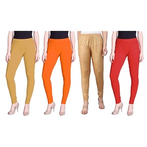 lyra pack of 3 women full length churidar leggings