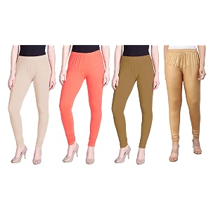 lyra pack of 3 women full length churidar leggings
