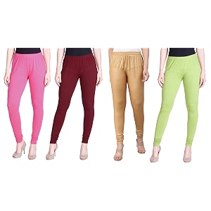lyra pack of 3 women full length churidar leggings