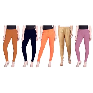 lyra pack of 3 women full length churidar leggings