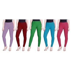 lyra pack of 3 women full length churidar leggings