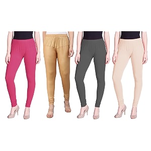 lyra pack of 3 women full length churidar leggings