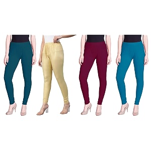 lyra pack of 3 women full length churidar leggings