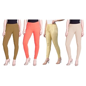 lyra pack of 3 women full length churidar leggings