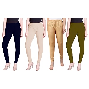 lyra pack of 3 women full length churidar leggings